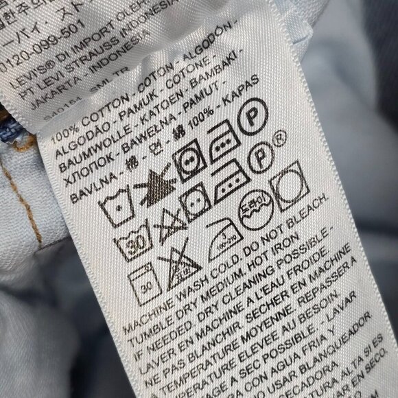 Levis 501 Jeans Men 42x34 (Fits 41x33) Blue Button Fly Straight Medium Wash - Picture 6 of 13